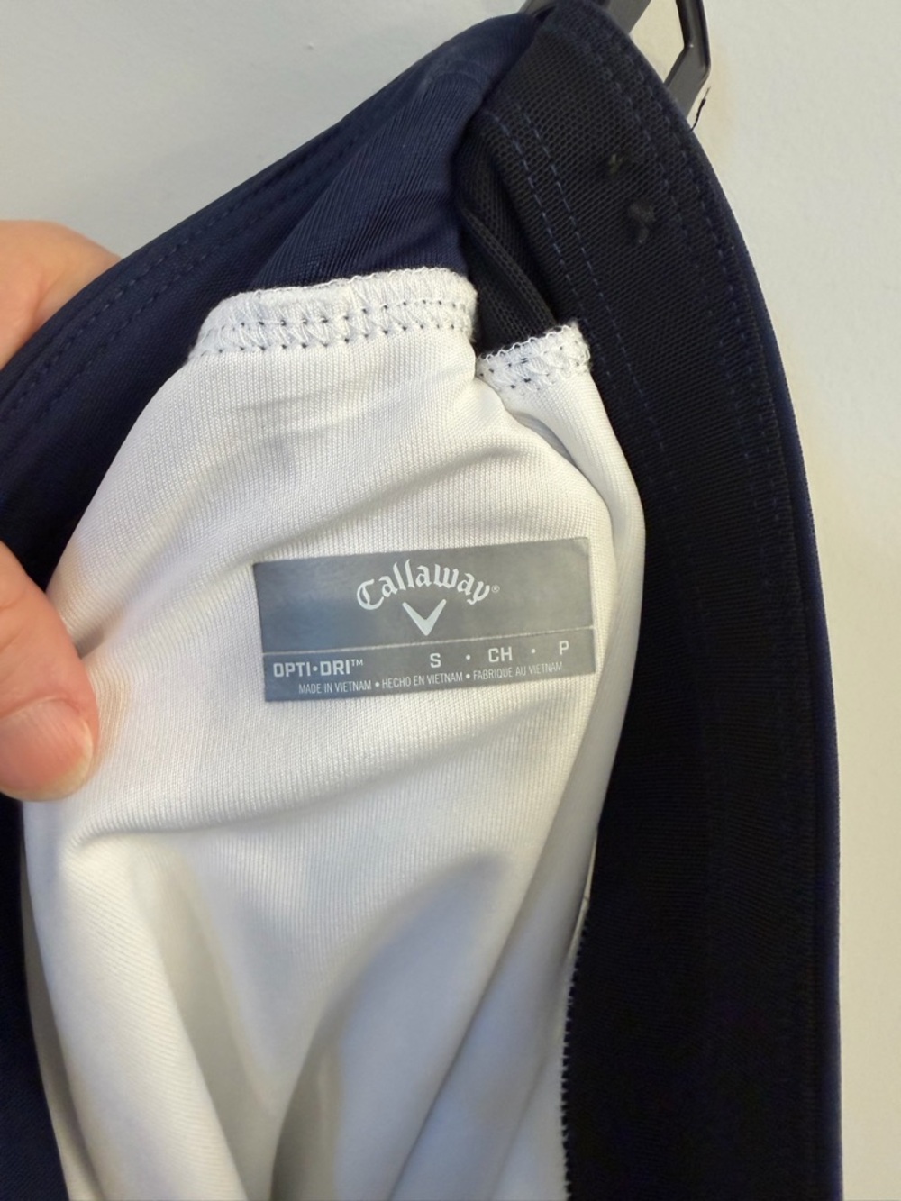 Callaway golf skirt. Size S. White with Navy/lighter red piping. - Picture 3 of 5